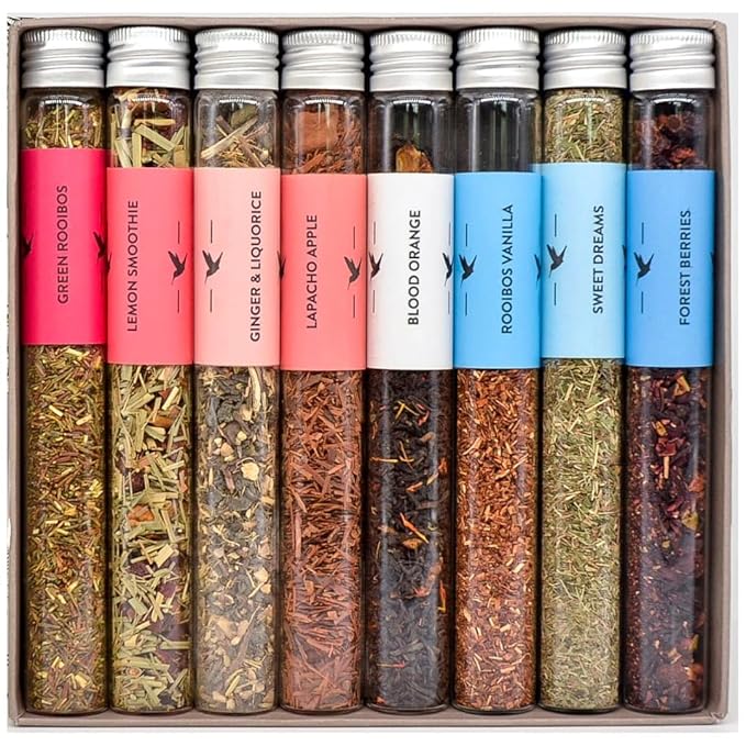 eat.art Tea Botanics | Globally Sourced Herbal Tea Sampler Gift Set | 8-Pack Gift Set