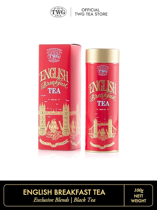 TWG Tea | English Breakfast Tea | Black Tea | Full-Bodied with Floral Undertones | Haute Couture Tin 110g | Gift Set