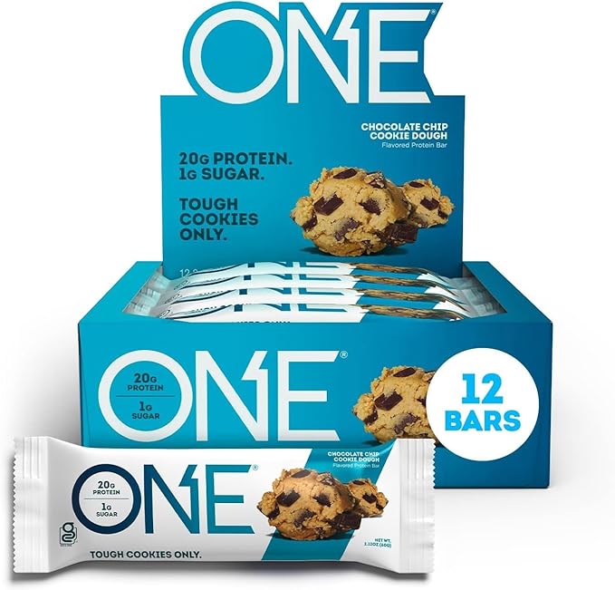 ONE Protein Bars Chocolate Chip Cookie Dough Gluten Free Protein Bars with 20g Protein &amp Protein Bars Birthday Cake Gluten Free Protein Bars with 20g Protein and only 1g Sugar