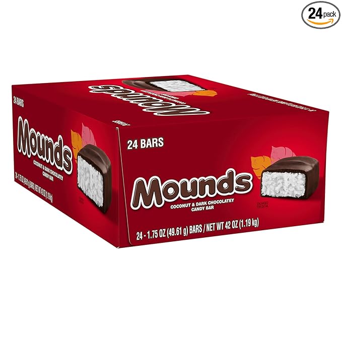 MOUNDS Coconut and Dark Chocolatey Candy Bars 1.75 oz (24 Count)