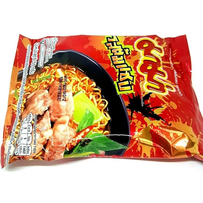 (55g. x 5 Packs) Tom Saab Flavour Quick Cooking Thai Instant Noodles Soup Fest Spicy Food