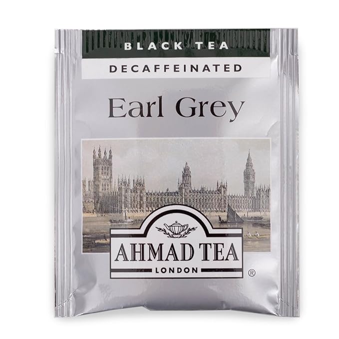 Ahmad Tea Decaffeinated Earl Grey Tea 20-Count Boxes 8.4 ounce (Pack of 6)
