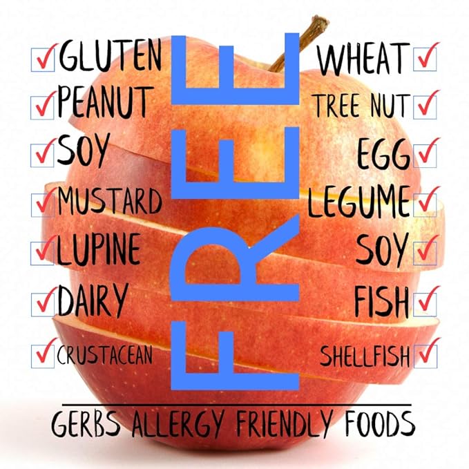 Gerbs Dried New England Apple Slices – 2 LBS. - No Sugar Added Unsulfured &amp Preservative Free - Top 14 Allergy Free &amp NON GMO - Grown in USA
