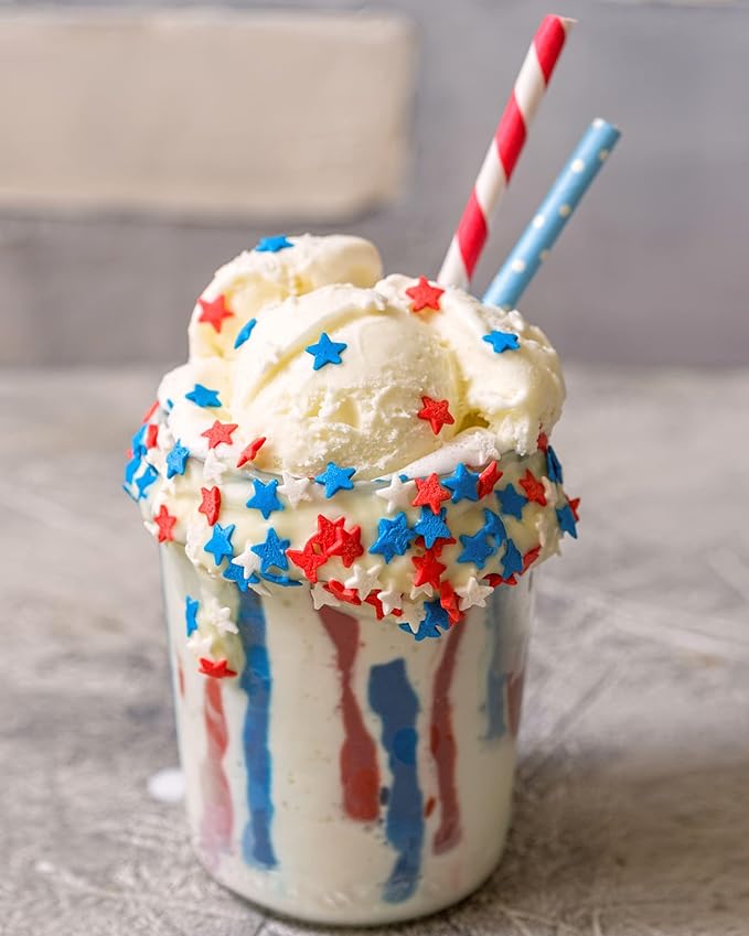 Patriotic Sprinkles - 1.7 Pounds - Red White and Blue Star - Star Confetti for Cupcakes