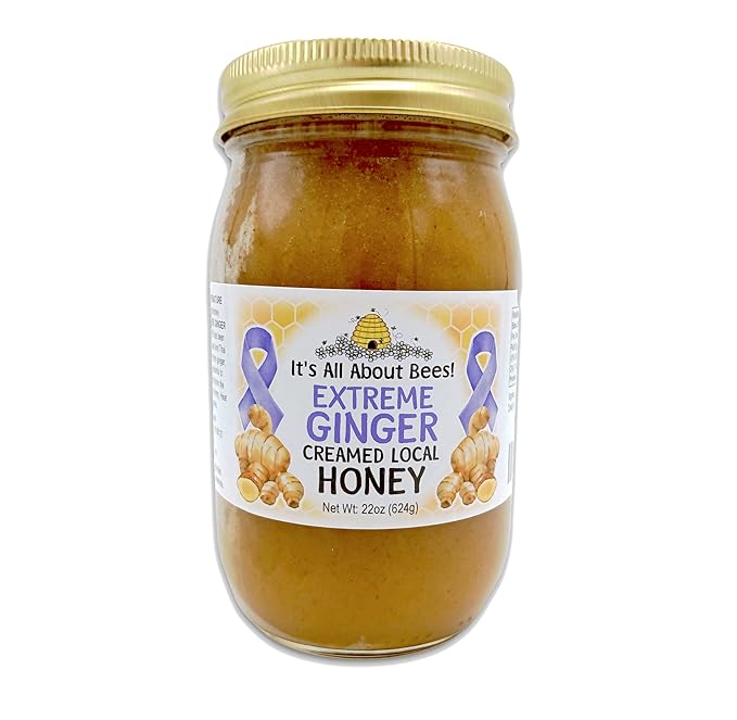 ITS ALL ABOUT BEES! Creamed Honey - Extreme Ginger (22 Oz.)