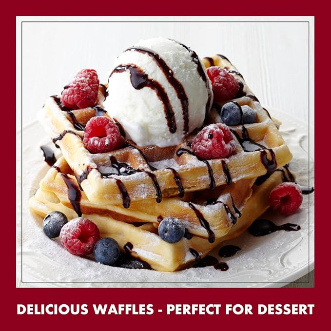 Classique Fare Belgian Waffle Mix - Makes Light and Crisp Waffles Pancakes Muffins and Crepes - Works with Griddle Maker - Fast and Fresh Breakfast Foods - 1 Pound (Pack of 6)