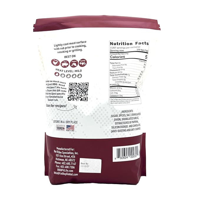 Smokehouse Sweet Gluten Free Natural BBQ Rub – 5 lb