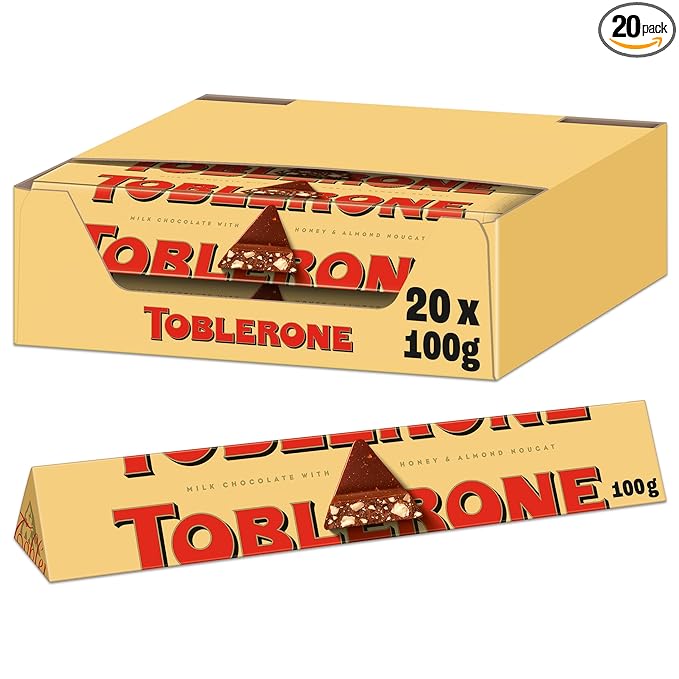 Toblerone Milk Chocolate 100 g (Pack of 20)