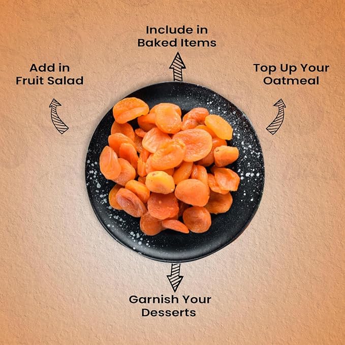 Generic Premium Turkish Apricots Gluten Free Vegan Sun Dried Apricots | Add in your Healthy Recipes - 200 gm
