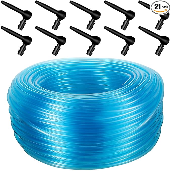 Nosiny 500 ft Maple Syrup Tree Taps Vacuum Tubing Lines with 20 Pieces Maple Sap Spiles for Syrup Collection