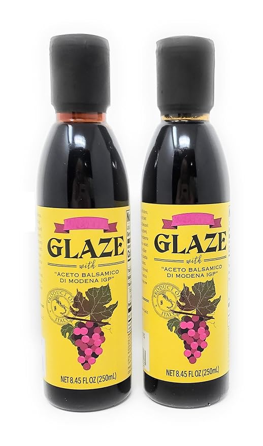 Glaze With Aceto Balsamico Di Modena IGP Product of Italy Net 8.45 Fl Oz (250ml) - Pack of 2