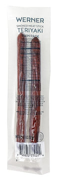 Werner Teriyaki Meat Stick Twin Pack – Pork and Beef Protein Snack 1.1 Ounce (Pack of 18)
