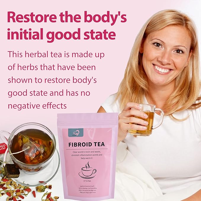 Aromlife Natural Fibroid Tea Pack of 2 Fibroid Shrink &amp Ovarian Cysts Natural Remedy Fertility Tea for Women Conception and Hormone Balance with Brown Sugar Flos Lonicerae