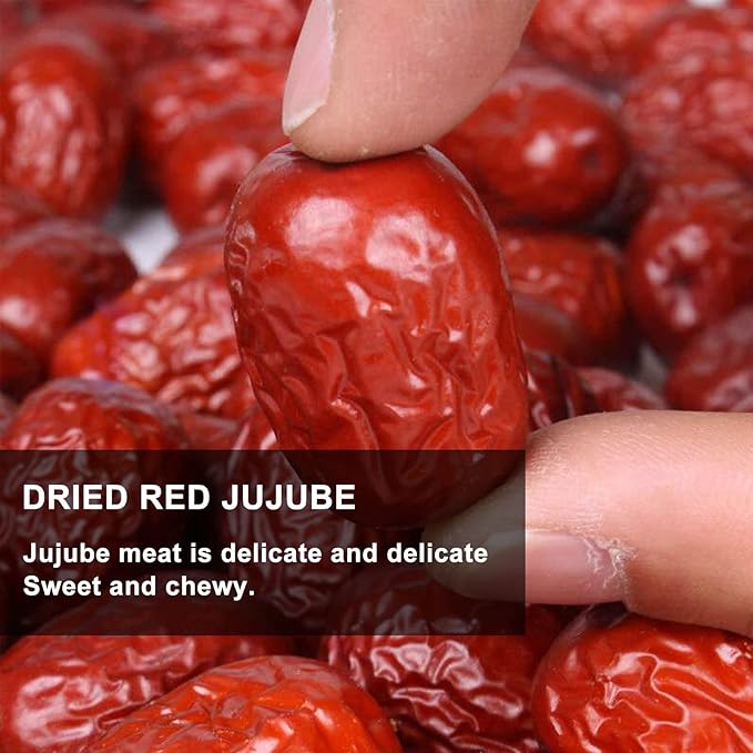 Premium Jujube Date Red Date (Hong Zao)Dates Medjool Dried17.6oz Dates Dried Mini 红枣 Snack Dried Fruit Sweet and Chewy Net 500g
