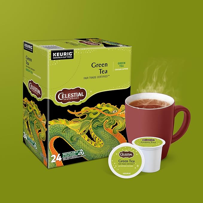 Celestial Seasonings Green Tea Single-Serve Keurig K-Cup Pods 96 Count