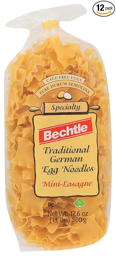 Bechtle Noodle Lasagna Mini Pasta 17.6 Oz (Pack of 12)