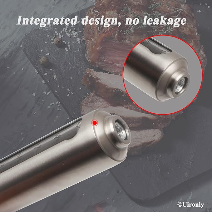 Meat Injector BBQ Injection Kit Marinade Cajun Seasoning Flavor Syringe Injector for Cooking Grill Smoker Barbecue in Chicken Turkey Beef with 3 Syringe Needles User Manual E-Book