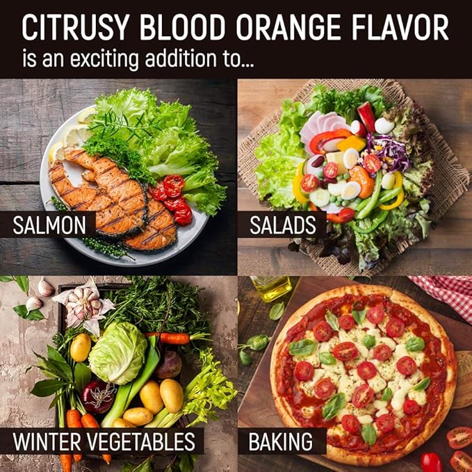 Calivirgin Blood Orange Olive Oil - Blood Orange Infused Extra Virgin Olive Oil - Cold Pressed Olive Oil - Blood Orange Flavored Olive Oil - No Preservatives Organically Grown Olives - 250ml