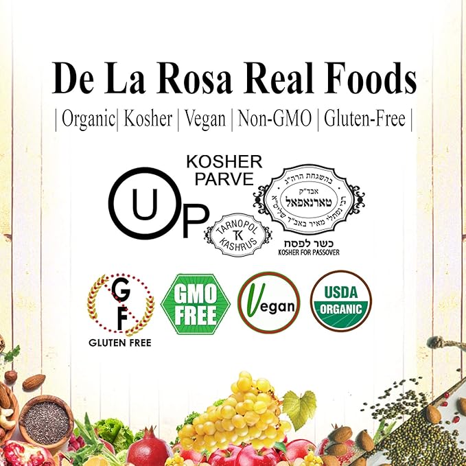 De La Rosa Organic White Balsamic Vinegar Kosher for Passover Vegan &amp Gluten-Free Great for Salad Dressing Marinades Organic Balsamic Vinegar 16.9 Oz (Pack of 2)
