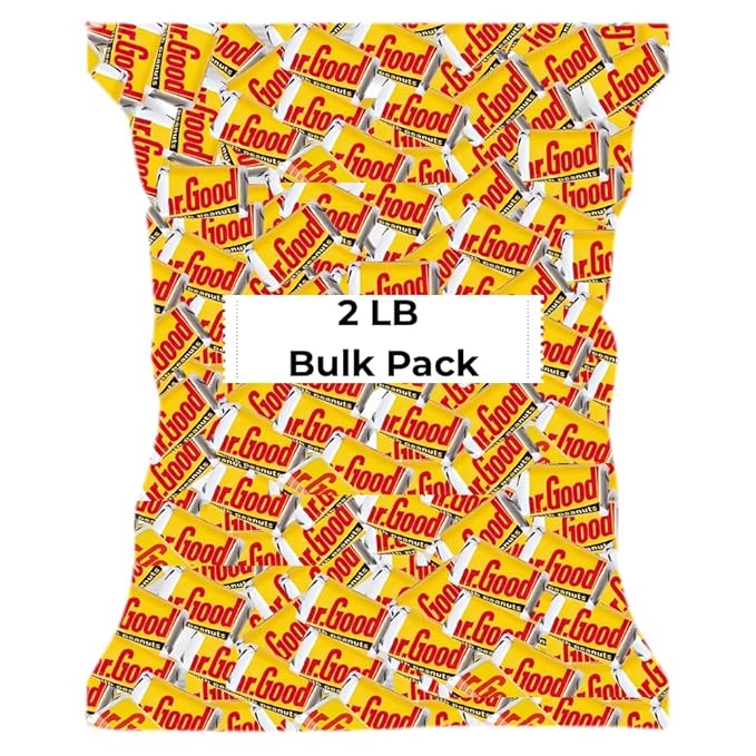 Candykrave Mr Good bar Mini Candy 2lb Bag - Individually wrapped Snack-Sized Chocolate Bars bulk are great for Snacking Pinata Celebrations Gifting &amp More!