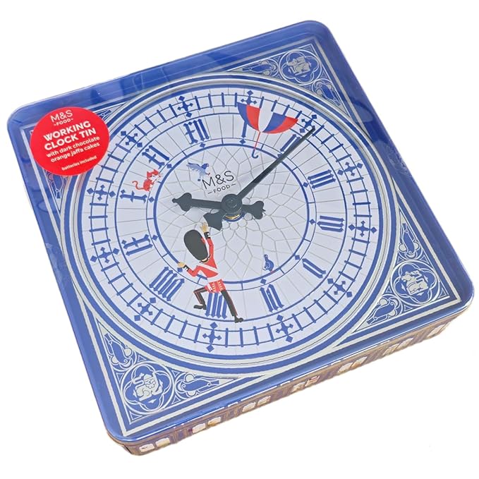 Working Clock Tin with Dark Chocolate Orange Jaffa Cakes 375g
