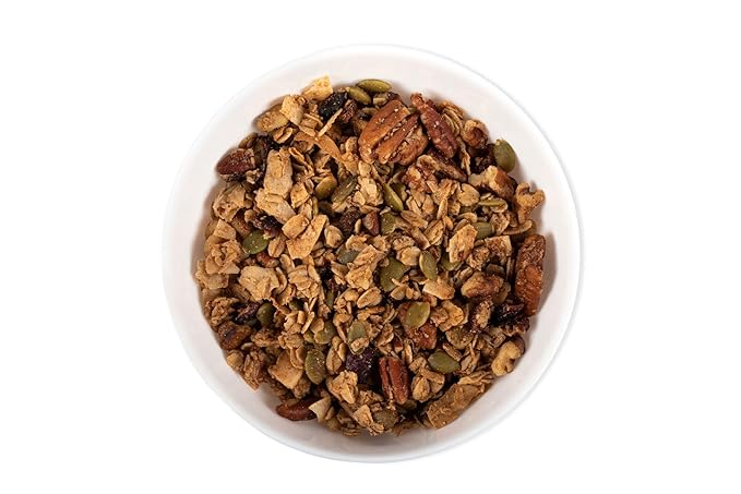 Liv Gourmet Cinnamon Sea Salt Granola - 8oz (Pack of 6) | Healthy Nutrient-Dense Snack Breakfast Cereal | 1:1 Nut-to-Oat Ratio | Non-GMO Low Sugar Vegan | Organic Oats No Artificial Ingredients