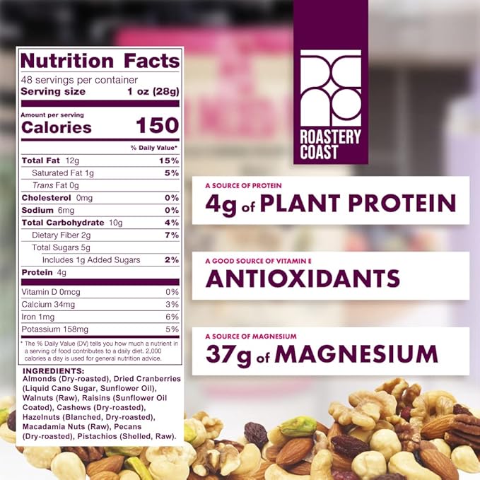 Roastery Coast - Daily Nuts Healthy Mix Bulk | Nuts Snack Mix | Deluxe assorted snack | nut snacks | healthy snacks for adults | dry fruits | nut mix