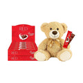 RED Delight®™ Milk Chocolate 12 Count Box of Grab N Go Travel Size Bars (0.92 Ounces Each) with a 14 Plush Teddy Bear (2 Boxes - Total of 24 Bars + 14 Plush Teddy Bear)