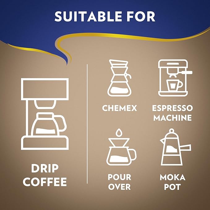 Lavazza Super Crema Ground Coffee Medium Roast Arabica and Robusta Blend 32 oz Bag (Pack of 1)