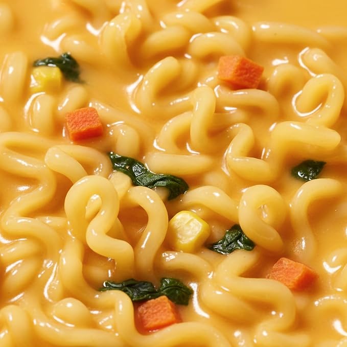 Cheesy Ramen - Cheddar Soup Ramen | Mild Kick Creamy &amp Savory Korean Noodles | 3.92 oz (Pack of 8)