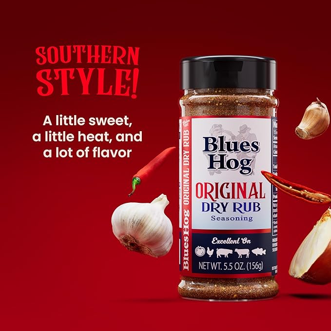 Blues Hog Seasonings BBQ Box – Original Bold &amp Beefy &amp Sweet &amp Savory Variety Pack – All‑Natural Dry Rub Gift Set Gluten‑Free Made in the USA