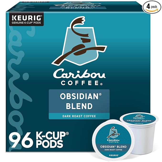 Caribou Coffee Obsidian Keurig Single-Serve K-Cup Pod Medium Roast Coffee 96 Count