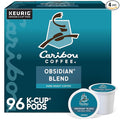 Caribou Coffee Obsidian Keurig Single-Serve K-Cup Pod Medium Roast Coffee 96 Count
