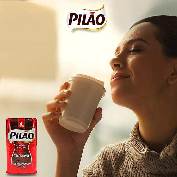 Coffee Rost and Ground - Café Torrado e Moído- Pilao 8.8oz. 250g - GLUTEN-FREE - PACK OF 08