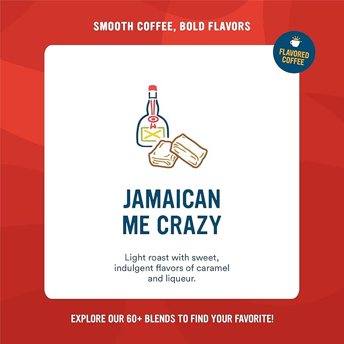Cameron's Coffee Roasted Whole Bean Coffee Flavored Jamaican Me Crazy 4 Pound