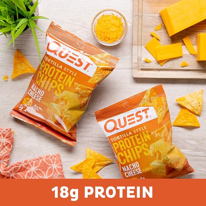 Quest Nutrition Mini Cookies &amp Cream Protein Bars High Protein Low Carb Keto Friendly 14 Count &amp Tortilla Style Protein Chips Low Carb Nacho Cheese 1.1 Ounce