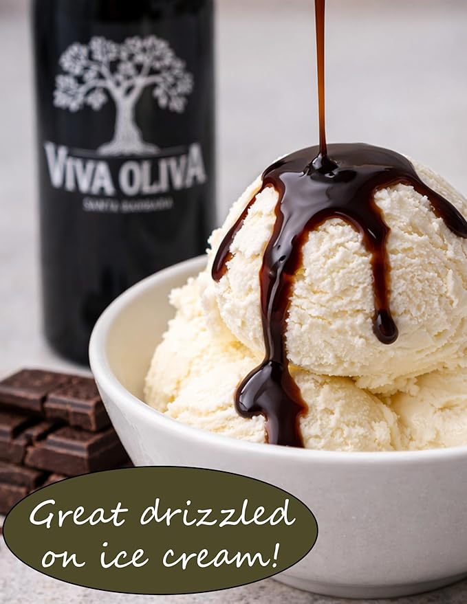 Viva Oliva Dark Chocolate Balsamic Vinegar - 375ml (12.7oz) - Premium Quality - 100% Natural - Barrel Aged Gourmet Balsamic from Modena Italy