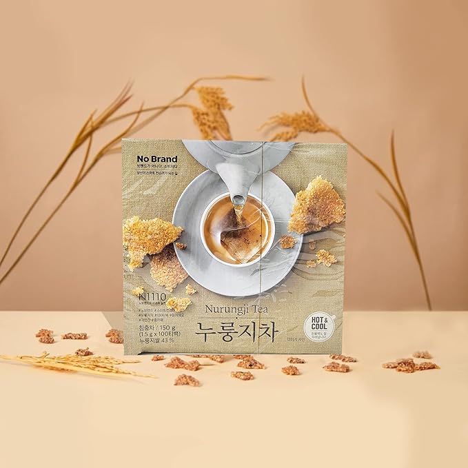 GASHINA STORY Scorched Brown Rice Chip Tea Nurungji Tea 누룽지차 100 Tea Bags Solomon's Seal 100% Natural Premium Korean Herbal Caffeine-free Perfect Daily Healthy Drink and Gift Made in Korea