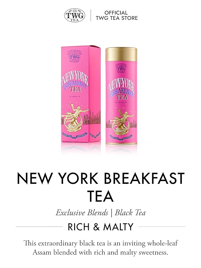 TWG Tea | New York Breakfast Tea | Black Tea | Cocoa Husk | Haute Couture Tin 100g | Gift Set