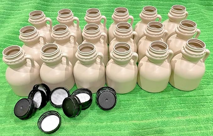 Liberty Supply Empty Maple Syrup Jugs - BLANK - Half Pint (8 FL OZ Each) - Case of 18 Containers MADE IN USA with Food Grade Materials.