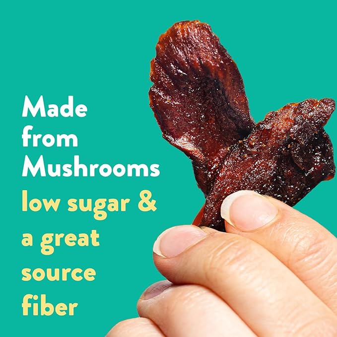 Moku Plant-Based Mushroom Jerky Vegan Gluten Free Soy-Free Non-Gmo No Artificial Sweetener Healthy Snacks 2.0 Oz Ea (3 Count Hawaiian Teriyaki)