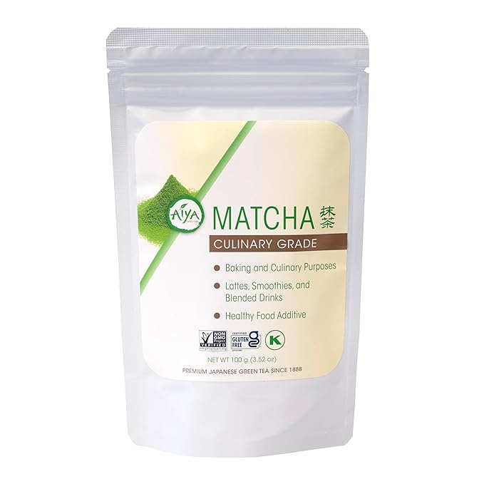 Aiya Authentic Japanese Origin Culinary Grade Matcha Green Tea Powder 100g Bag (3.53 oz.)