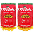 Pete's Pasta 6 Pack Low Carb Pasta - 3 Pack Elbow + 3 Pack Penne Protein Pasta - Authentic Italian Keto Pasta Noodles - Imported from Italy