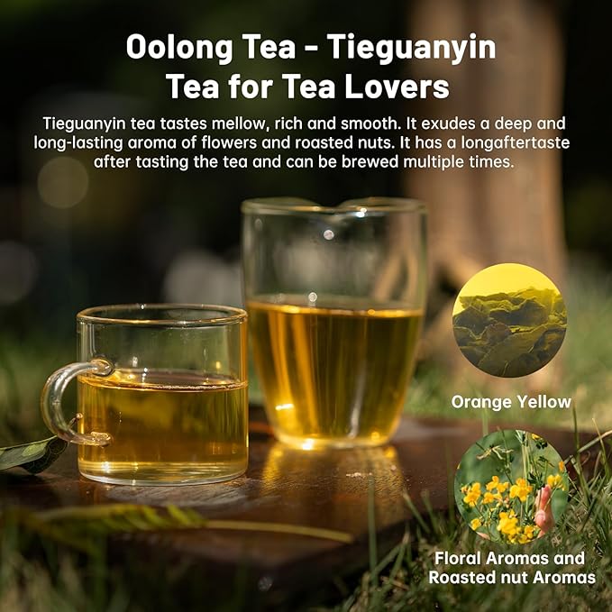 iteaworld Oolong TeaBlack Tea and Green Tea Samplers (3.5 Ounce(Pack of 1) TieGuanYin A)