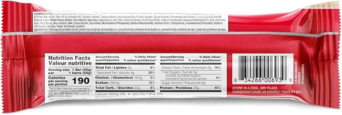 BSN Protein Crisp Bar Salted Toffee Pretzel 20 Gram Protein Snack Bars with Whey and Fiber Gluten-Free Crunchy Energy Bars for Workout Fitness On-the-Go 12 Count