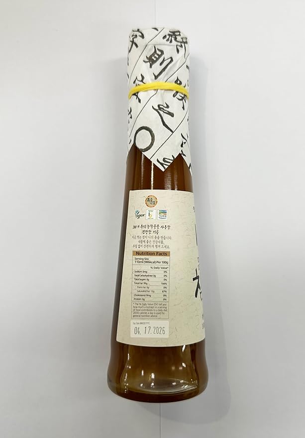 KOREAC_ 한국 참기름 Korean Mildly Roasted Pure Sesame Oil 110ml (100% Korean Sesame Seeds)