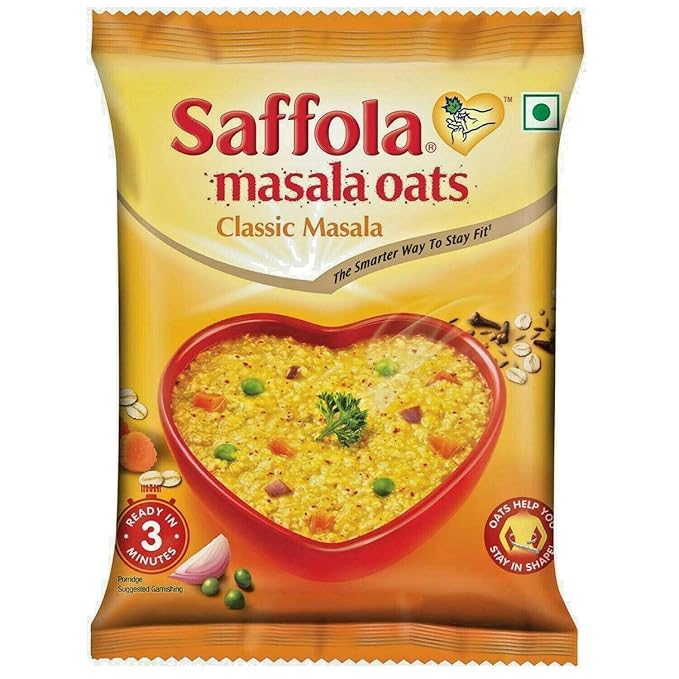 Saffola Masala Oats- Classic Masala - 39 Gm X Pack of 12