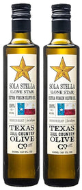 Sola Stella Extra Virgin Olive Oil - Cold Pressed Gourmet EVOO Olive Oil - Uniquely Smooth &amp Buttery - Perfect for Cooking Baking &amp Finishing - Award Winning &amp Made in Texas (16.9 oz 2 Pa