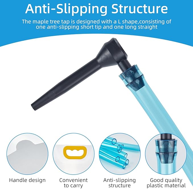 NICENEEDED 10 Sets Maple Syrup Tapping Kit Include 10 Taps 10 Pcs Tubing 10 Pcs Filters 5 Pcs 5L Bags Maple Tree Tapping Kit for Maple Birch Syrup Collection Supplies