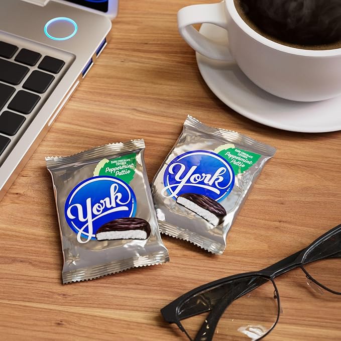 YORK Dark Chocolate Peppermint Patties Candy Packs 1.4 oz (36 Count)